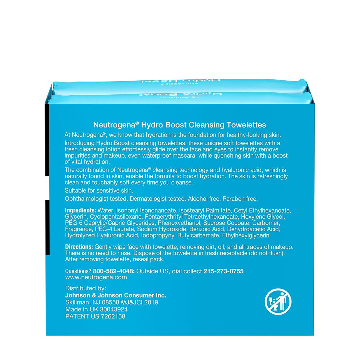 Neutrogena Hydro Boost Cleansing Wipes Makeup Remover,