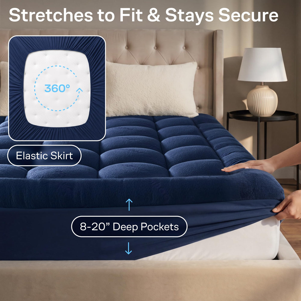 Niagara Sleep Solution Queen Ultra Soft Mattress Topper — Back Pain Relief