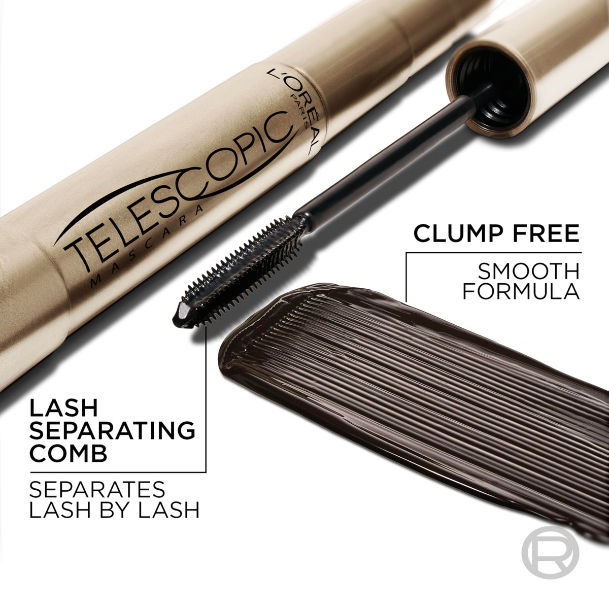 L’Oreal Paris Original Telescopic Mascara, Washable, Carbon Black