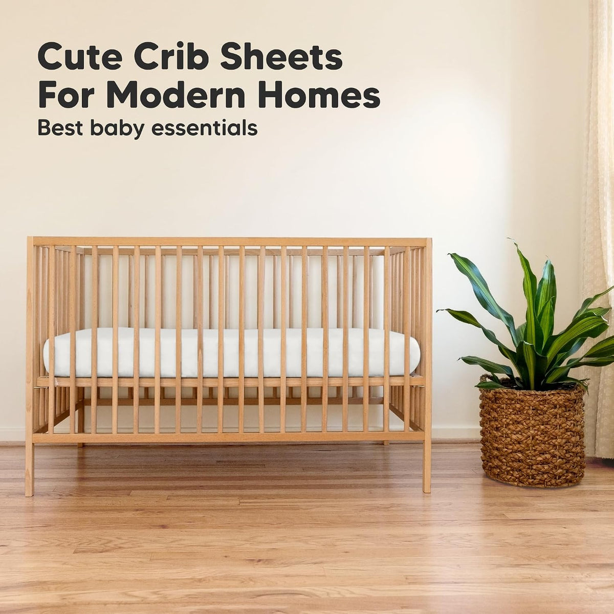 KeaBabies 2pk Organic Cotton Crib Sheets for Boys Girls 52x28, ABC Land Sky
