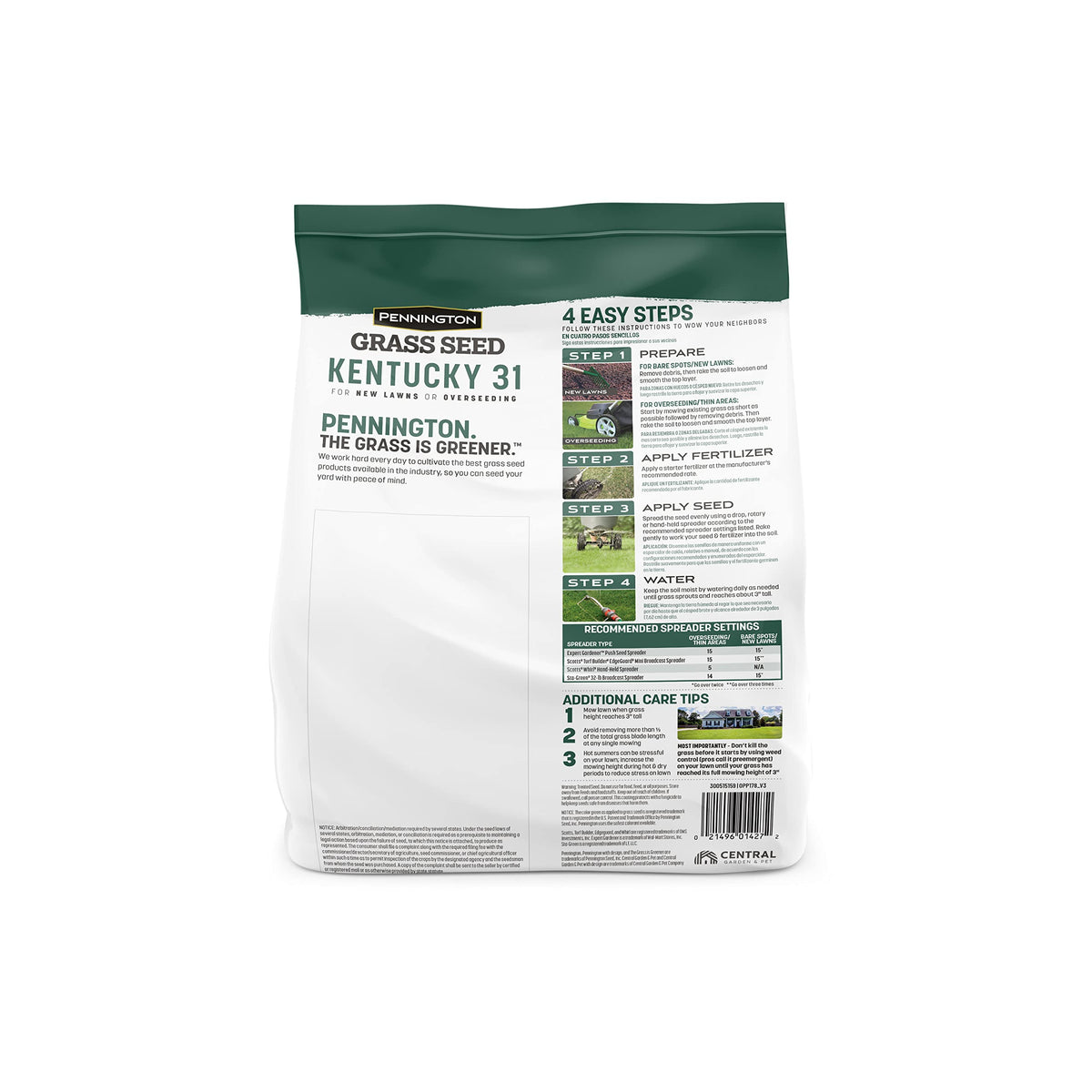 Pennington Kentucky 31 Tall Fescue Grass Seed, Drought-Resistant, 7 LB Father Jim Norris notebooks