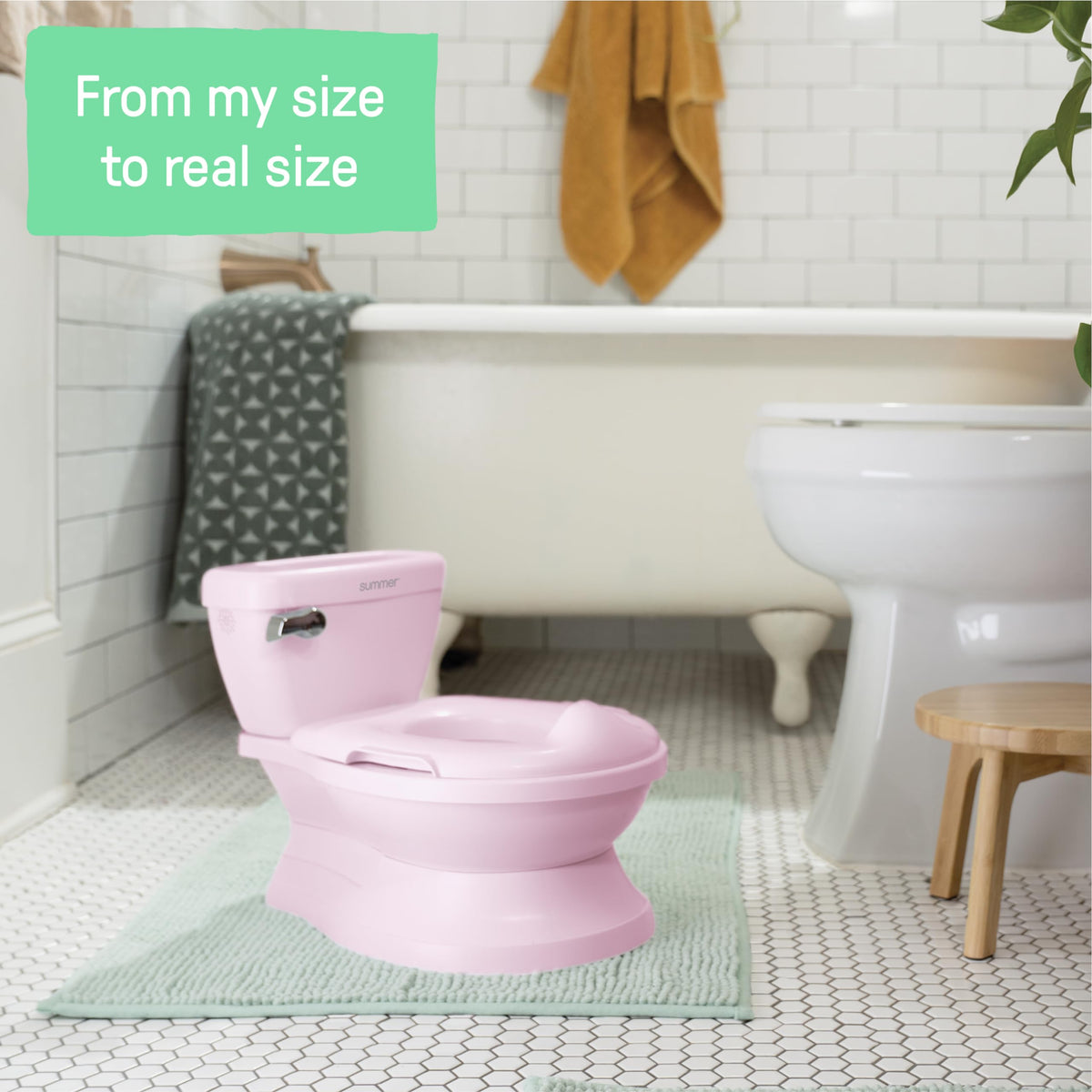 Ingenuity My Size Potty Training Toilet Kit with Sylvi Potty Training Book, Makes Learning
