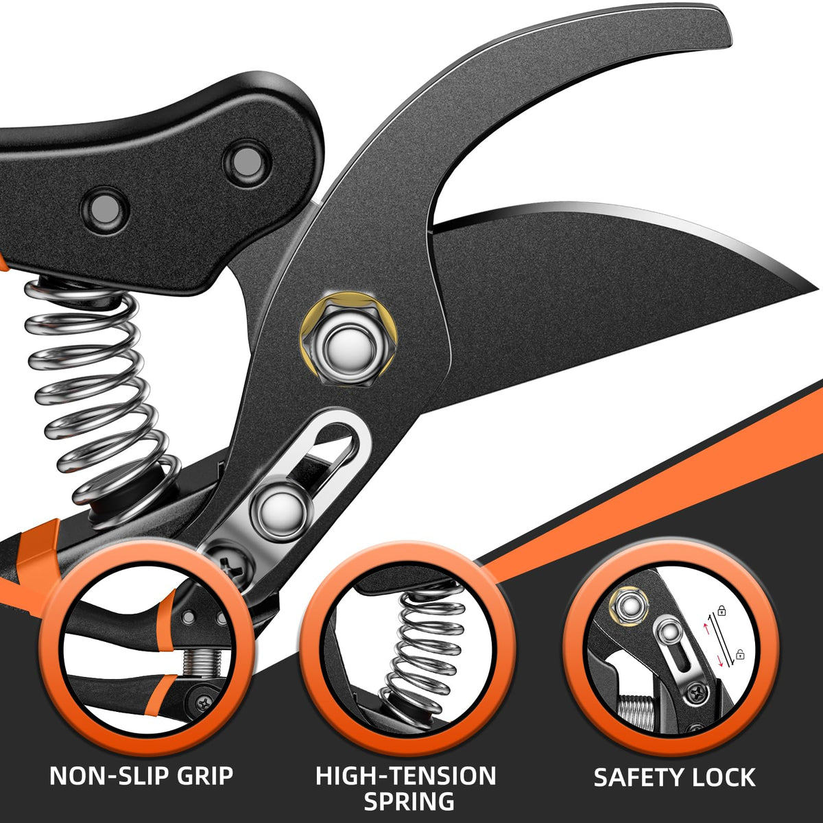 DECERK® 8.5" Professional Pruning Shears, Effortlessly Prunes 3/4" Branches Father Jim Norris notebooks