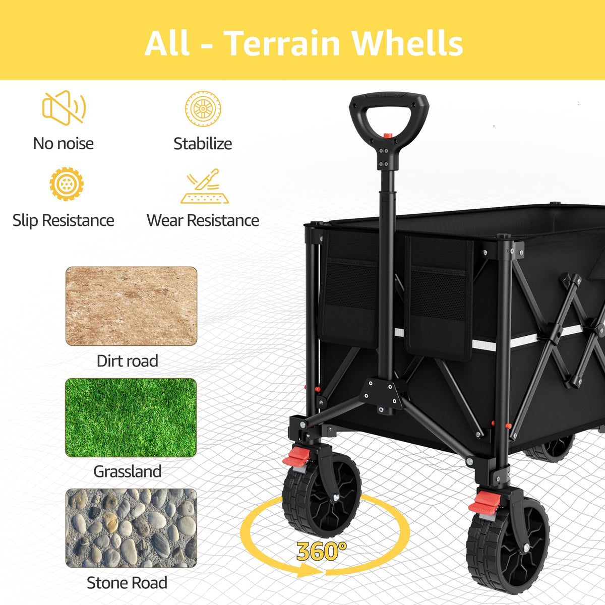 ROSONG Collapsible Wagon Cart with Wheels Foldable - Folding Utility Heavy Duty Wagons Carts for Grocery Sports Garden Shopping Camping Wheelbarrows (Pink, 120L) Father Jim Norris notebooks