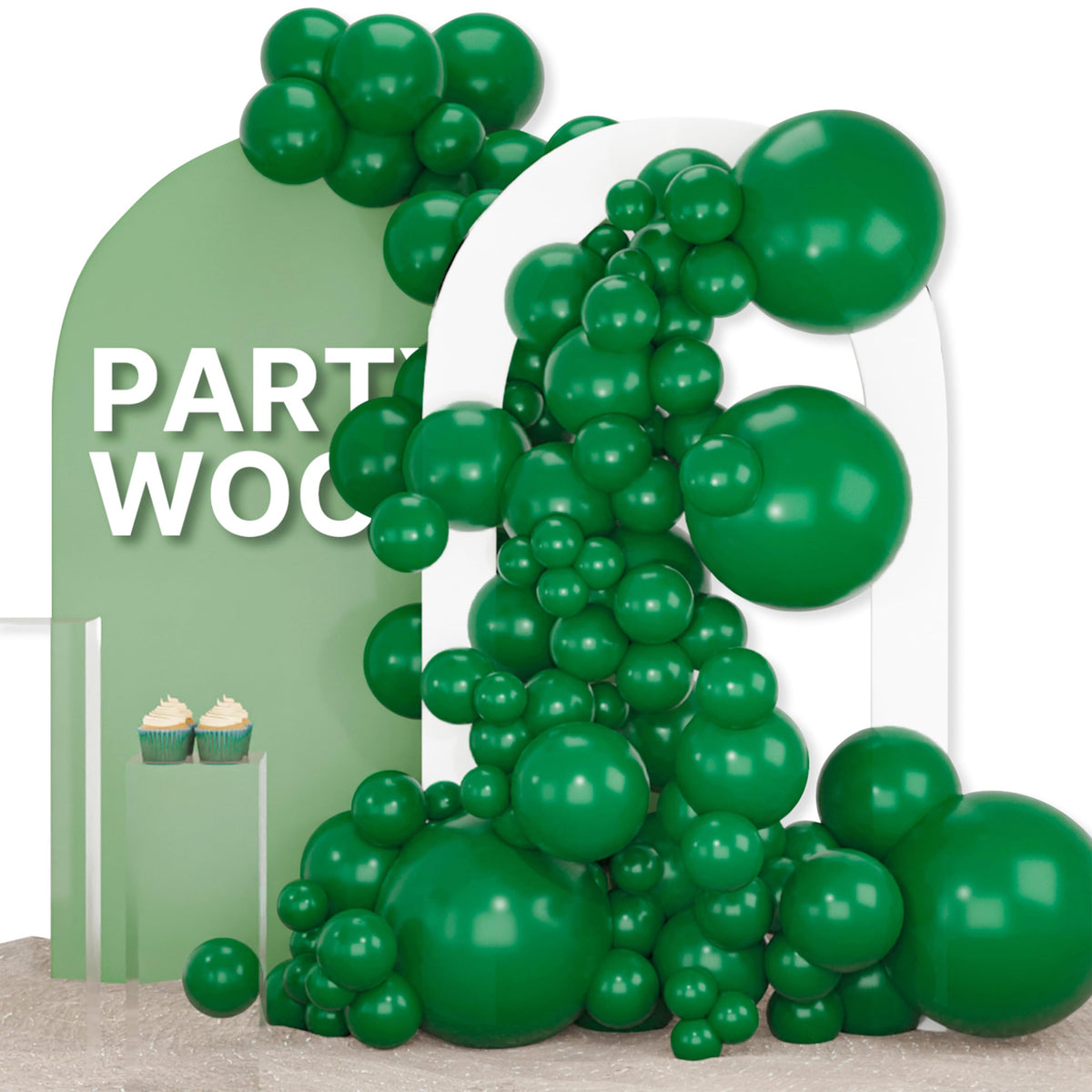PartyWoo Assorted Colors Rainbow Balloons 50pcs Multicolor Colorful Color