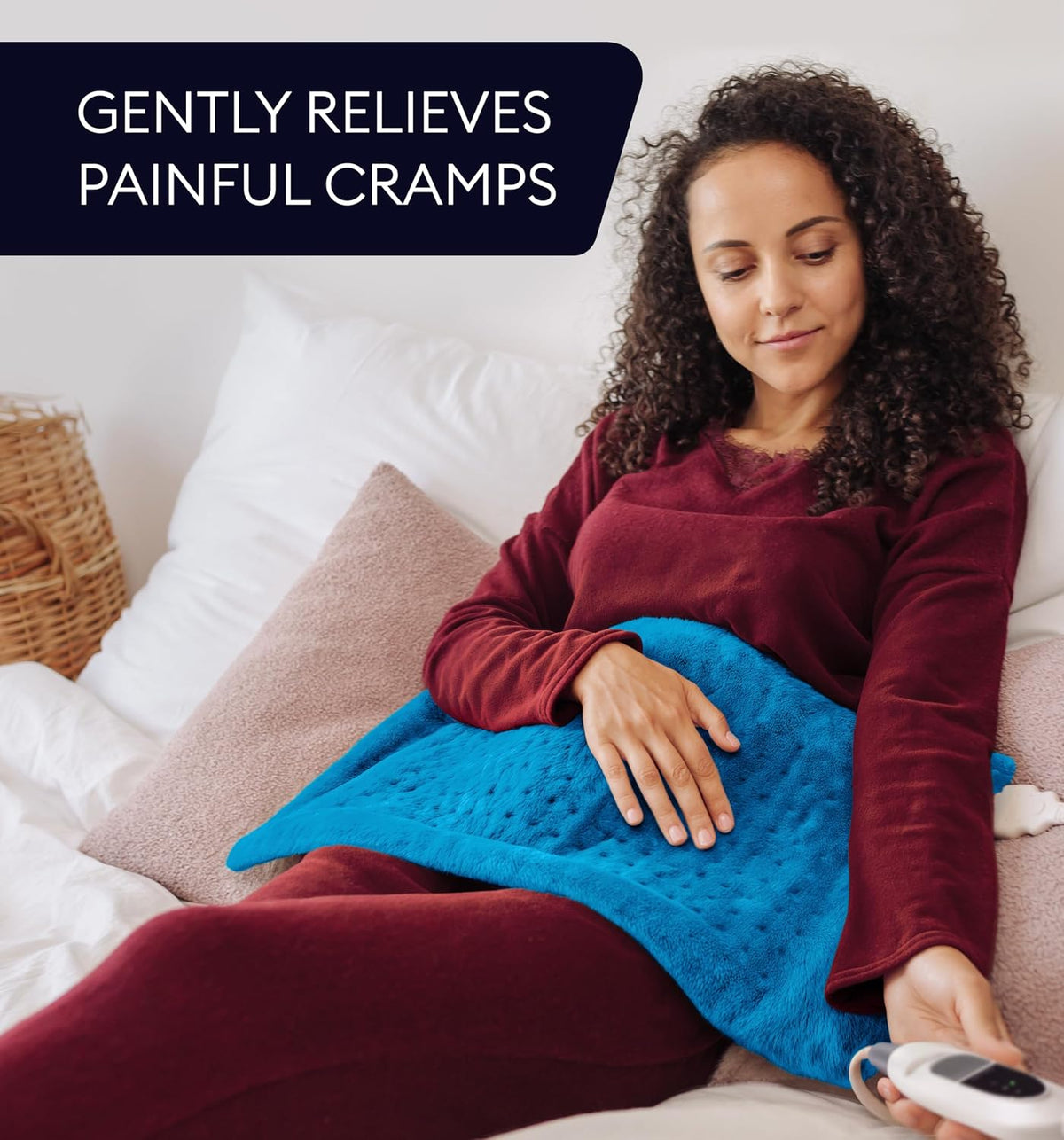 GENIANI XXL Heating Pad for Back Pain & Menstrual Pain Relief, Electric Throw Auto Shut Off,