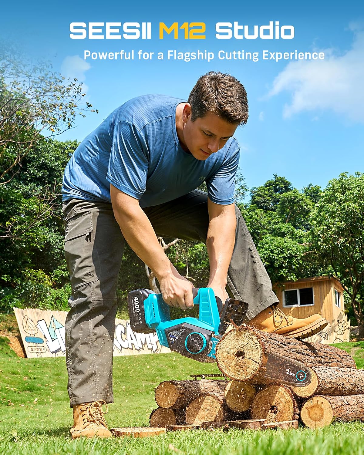 SEESII Flagship 8-Inch Cordless Mini Chainsaw, Upgraded Brushless Motor Father Jim Norris notebooks