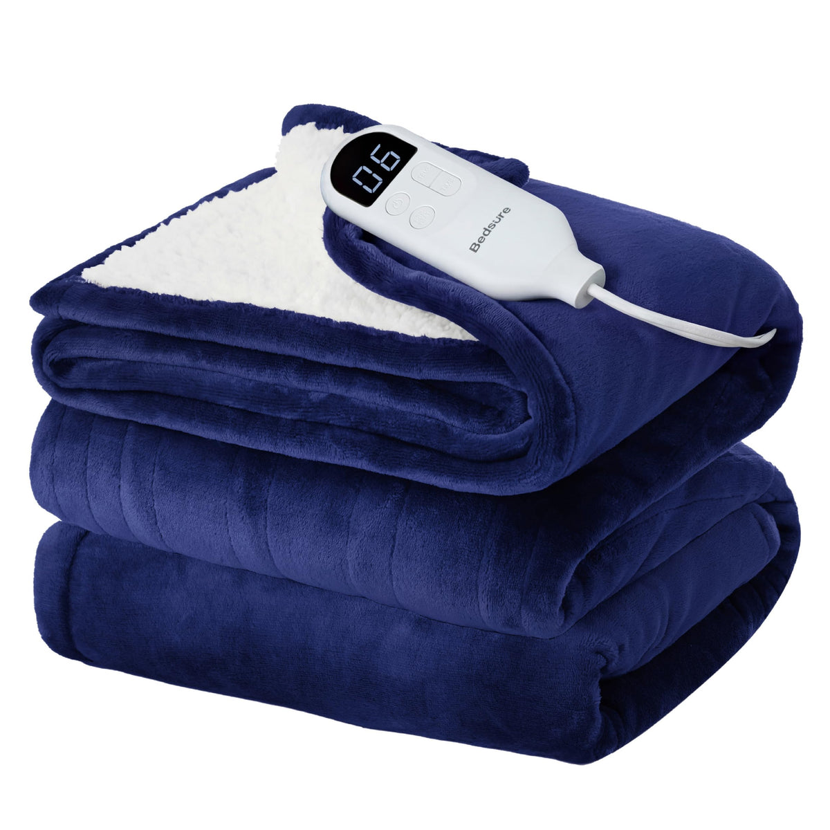 Bedsure Electric Blanket Twin with Preheat Function - Soft Flannel Heated Blanket Twin Size, Fast Heating with 6 Time Settings (Up to 10H) & 6 Heat Settings, Gifts for Grandma (62x84 inches, Grey)