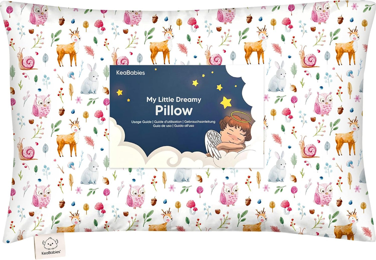 Toddler Pillow with Pillowcase, 13x18 My Little Dreamy Pillow (ABC Land)