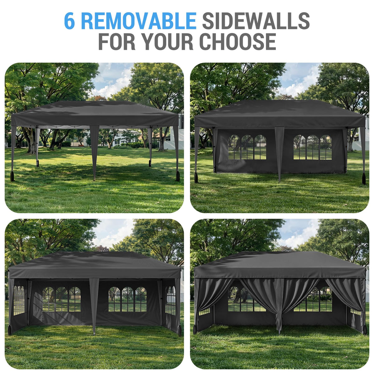 10x10 Pop Up Canopy Tent with One-Push Center Lock,Dark Gray Father Jim Norris notebooks