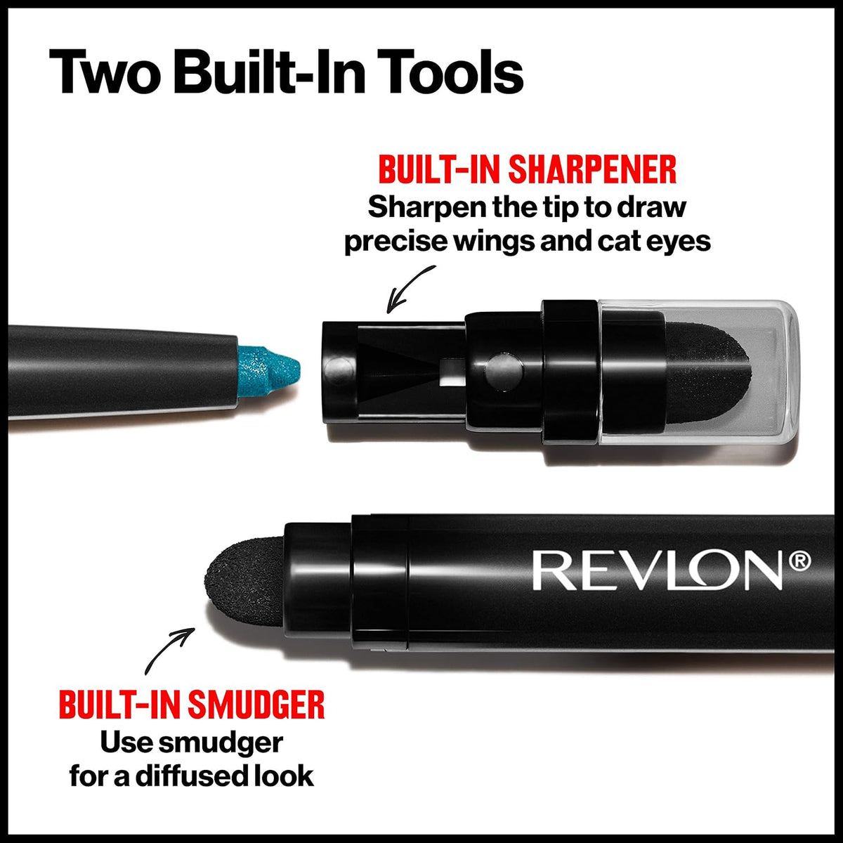 REVLON ColorStay Pencil Waterproof Eyeliner, 204 Charcoal, 0.01 oz
