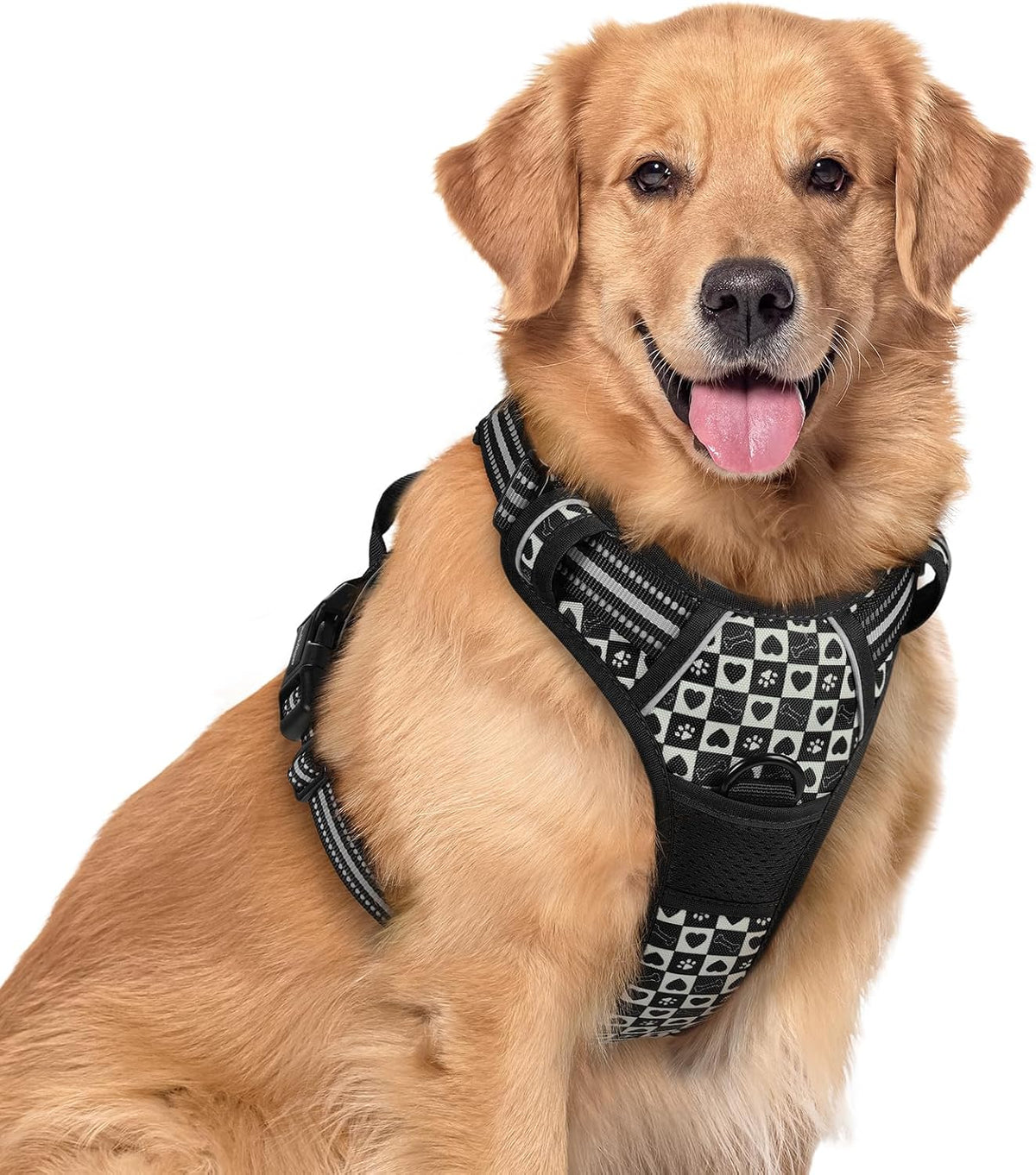 rabbitgoo Dog Harness, No Pull for Large Dogs with 2 Leash Clips, Pet Vest