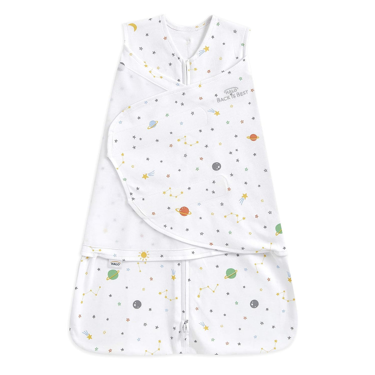 HALO SleepSack Swaddle | Cotton | 1.5 TOG | 68-75°F | 6-12 lbs |Baby Blue
