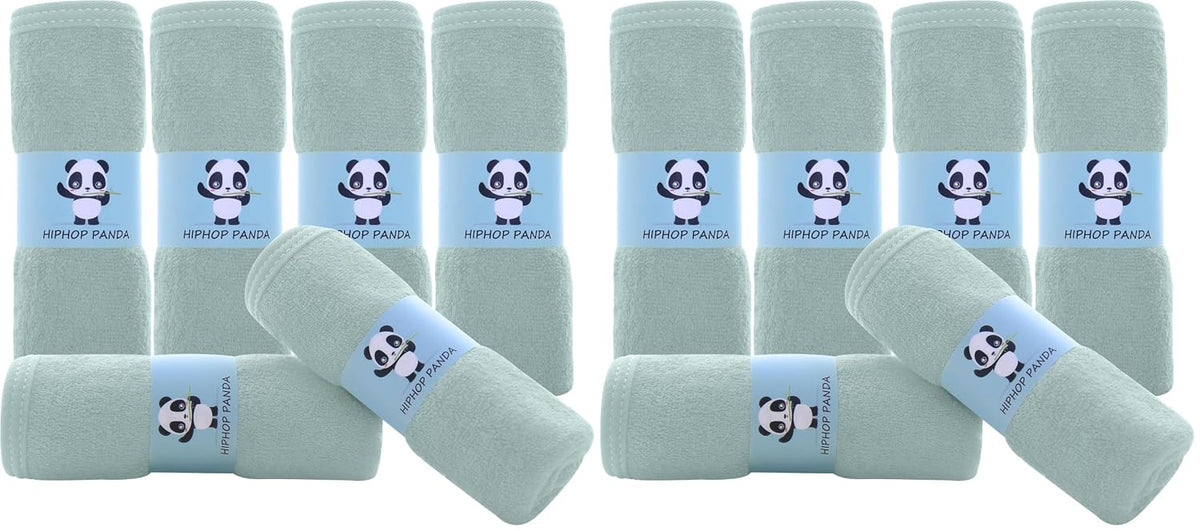 HIPHOP PANDA Ultra Soft Baby Washcloths, 2-Layer Absorbent Wash Cloths