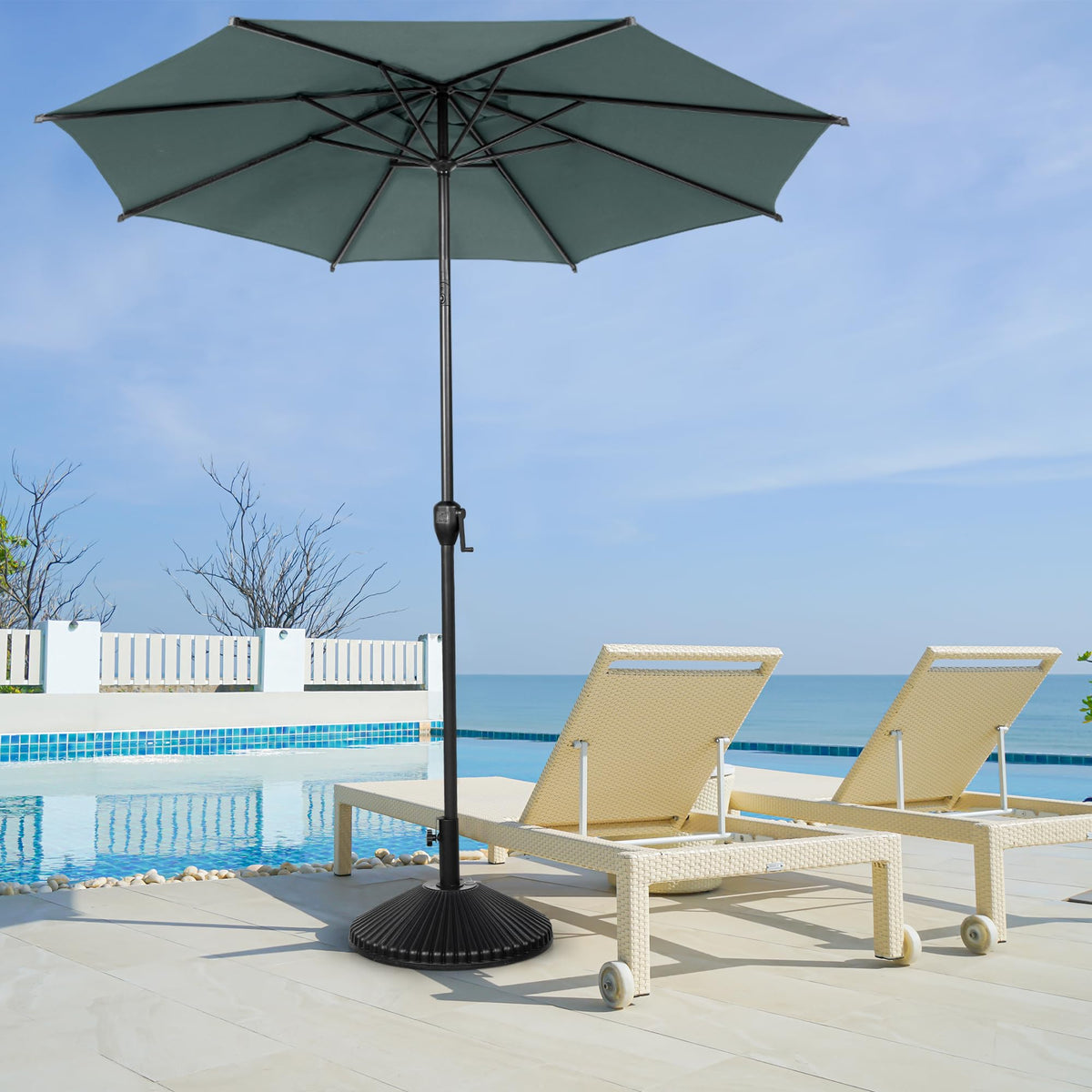 Abba Patio 7.5FT Lyon Outdoor Patio Umbrella Outdoor Table Umbrella with Push Button Tilt and Crank Market Umbrella 6 Sturdy Ribs UV Protection Waterproof for Garden Deck Backyard Pool Grey Father Jim Norris notebooks