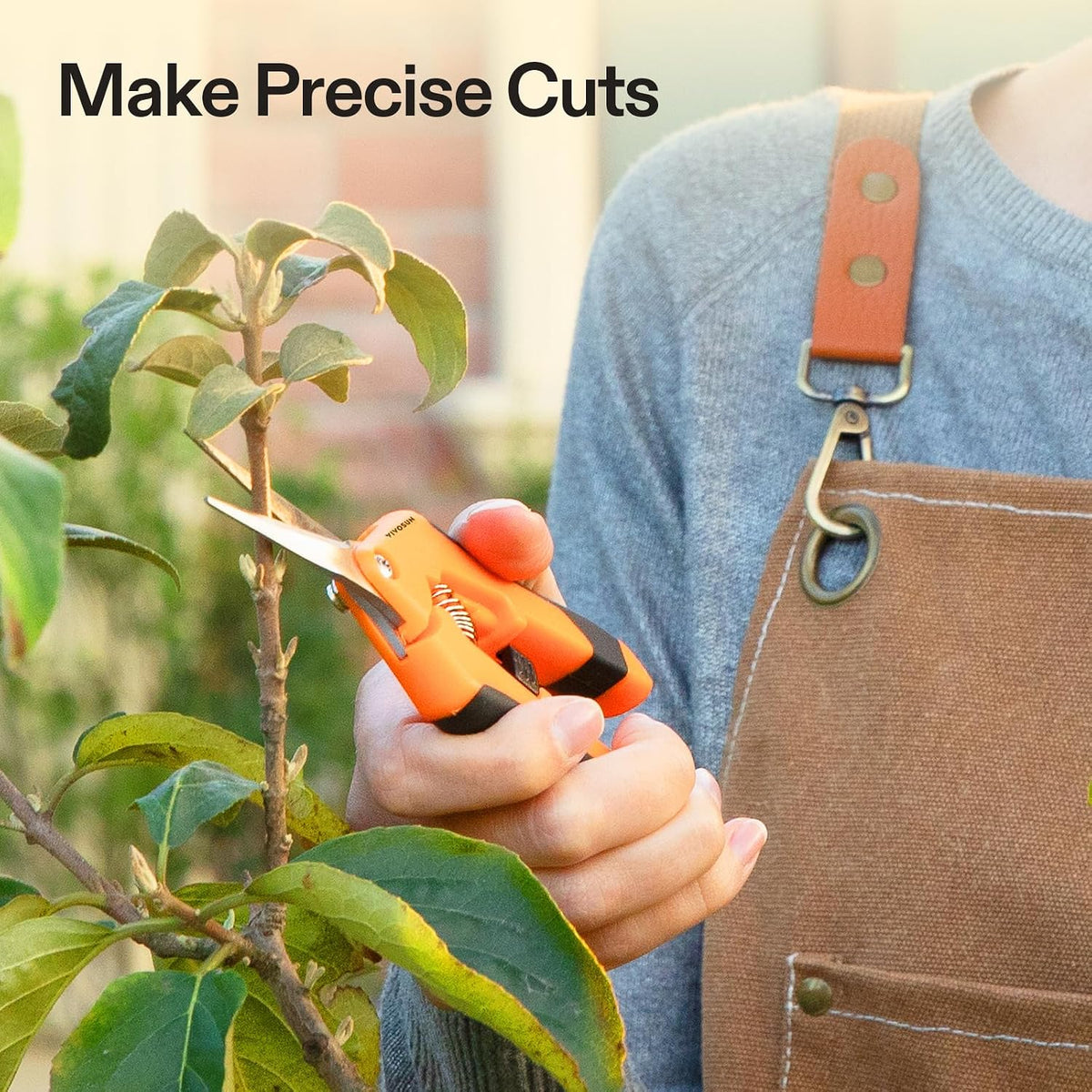 VIVOSUN 6.5 Inch Gardening Scissors Hand Pruner Pruning Shear with Straight Stainless Steel Blades Orange 1-Pack Father Jim Norris notebooks