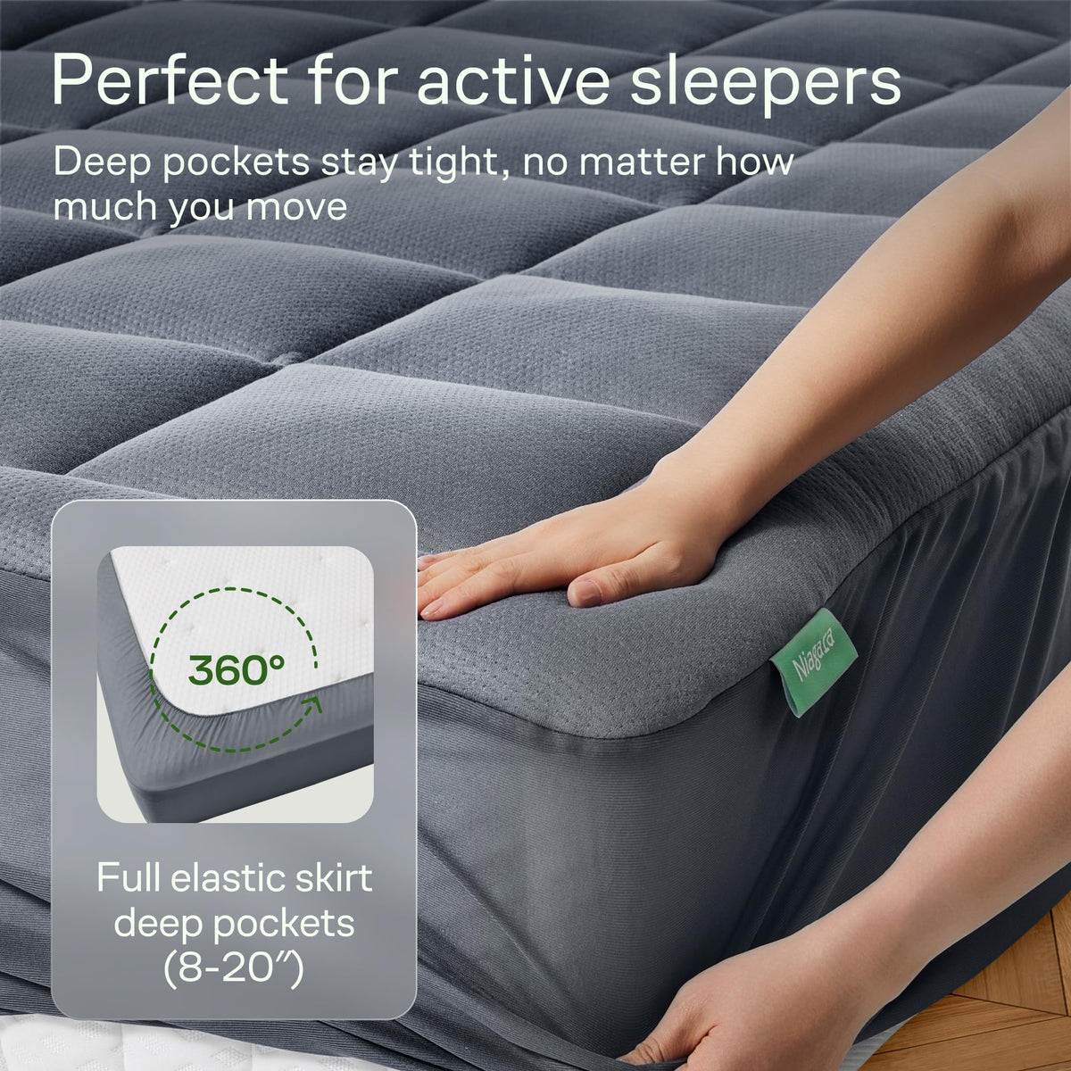 Niagara Sleep Solution Queen Ultra Soft Mattress Topper — Back Pain Relief