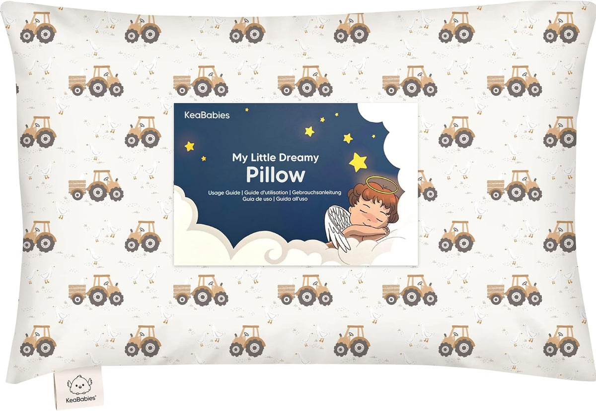 Toddler Pillow with Pillowcase, 13x18 My Little Dreamy Pillow (ABC Land)