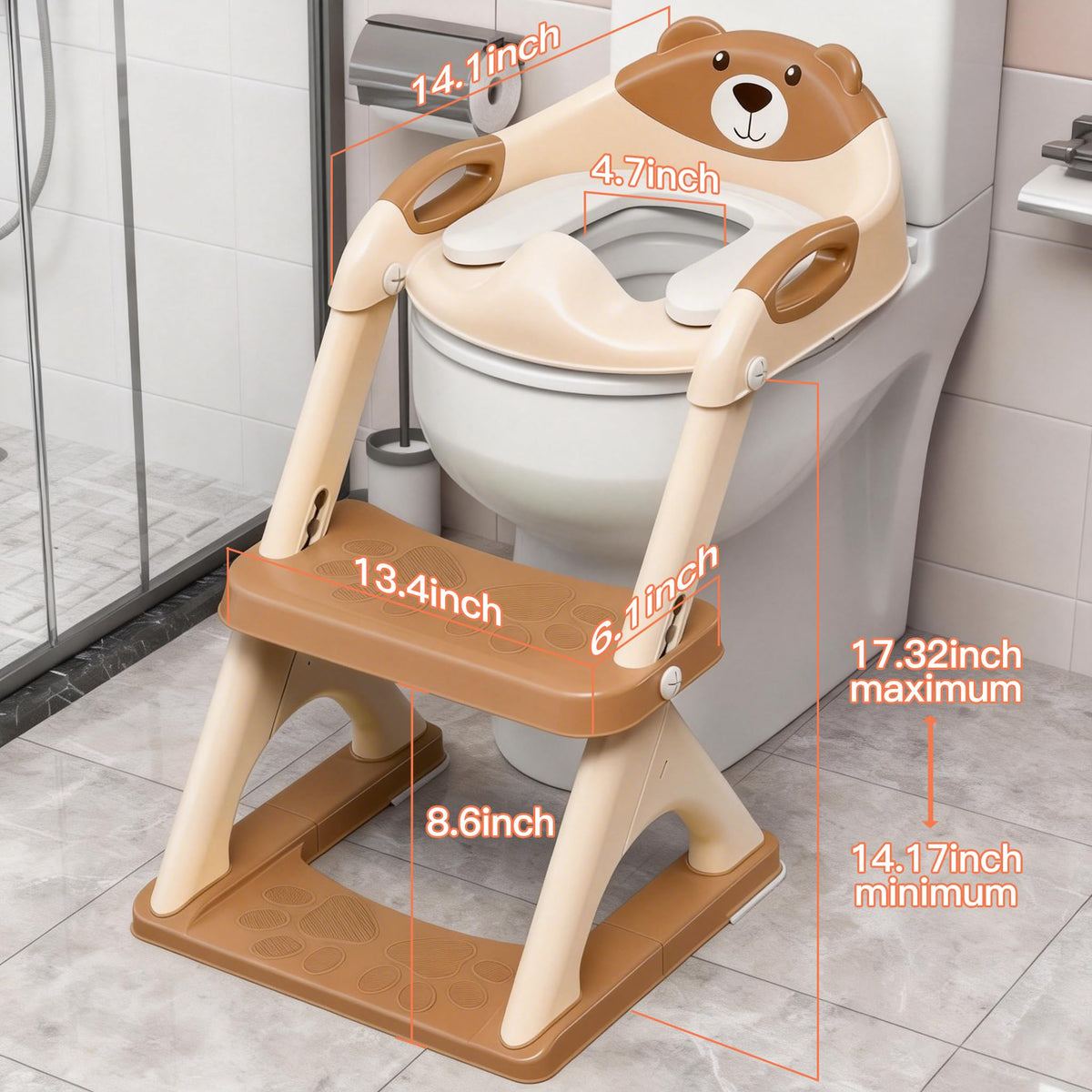 Potty Training Toilet for Toddlers, 2-in-1 Potty Training seat, Anti-Slip