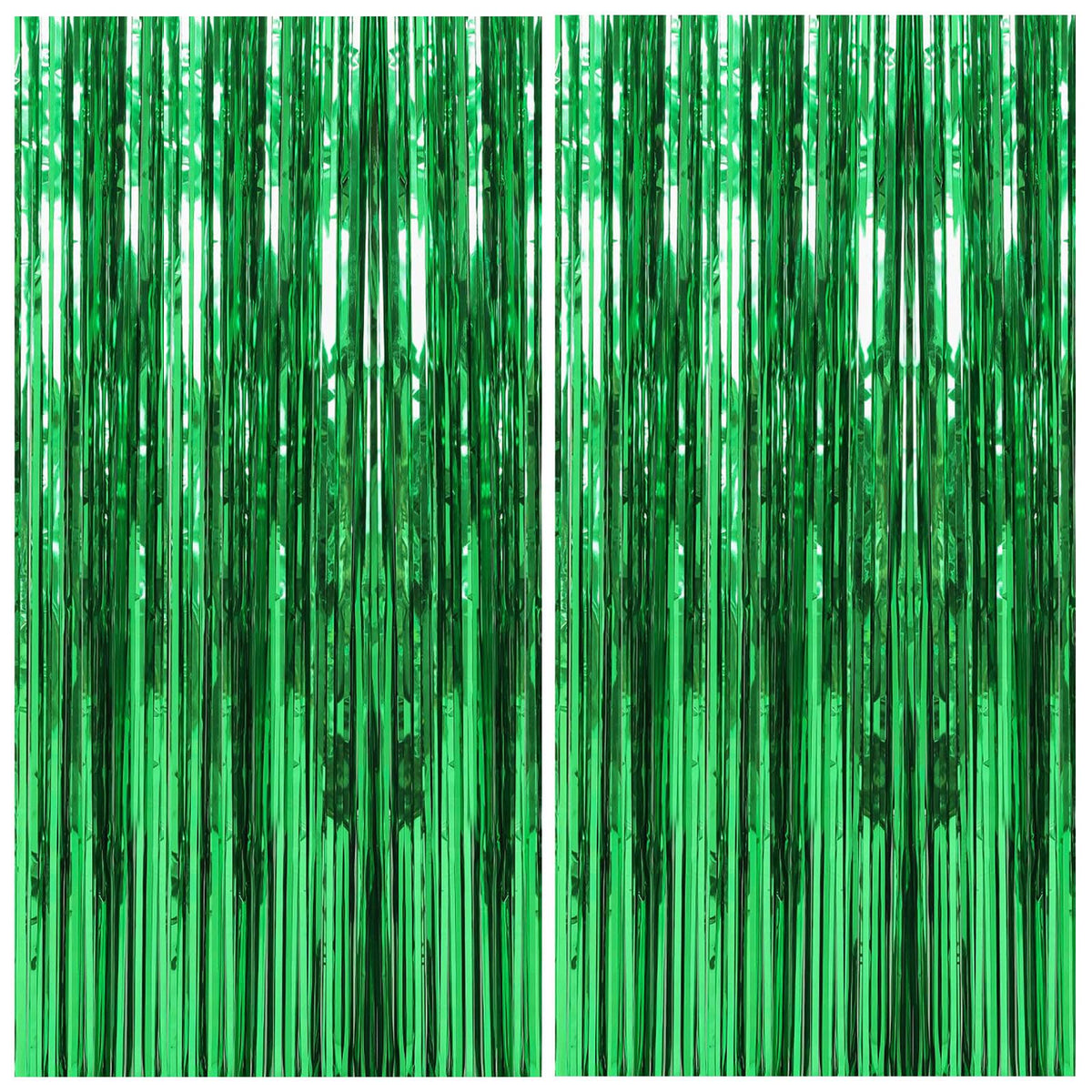 2 Pack Blue Party Decorations Ocean Party Decor Supplies Blue Party Streamers Birthday Decorations Tinsel Foil Fringe Curtains Photo Booth Props Celebration Decorations