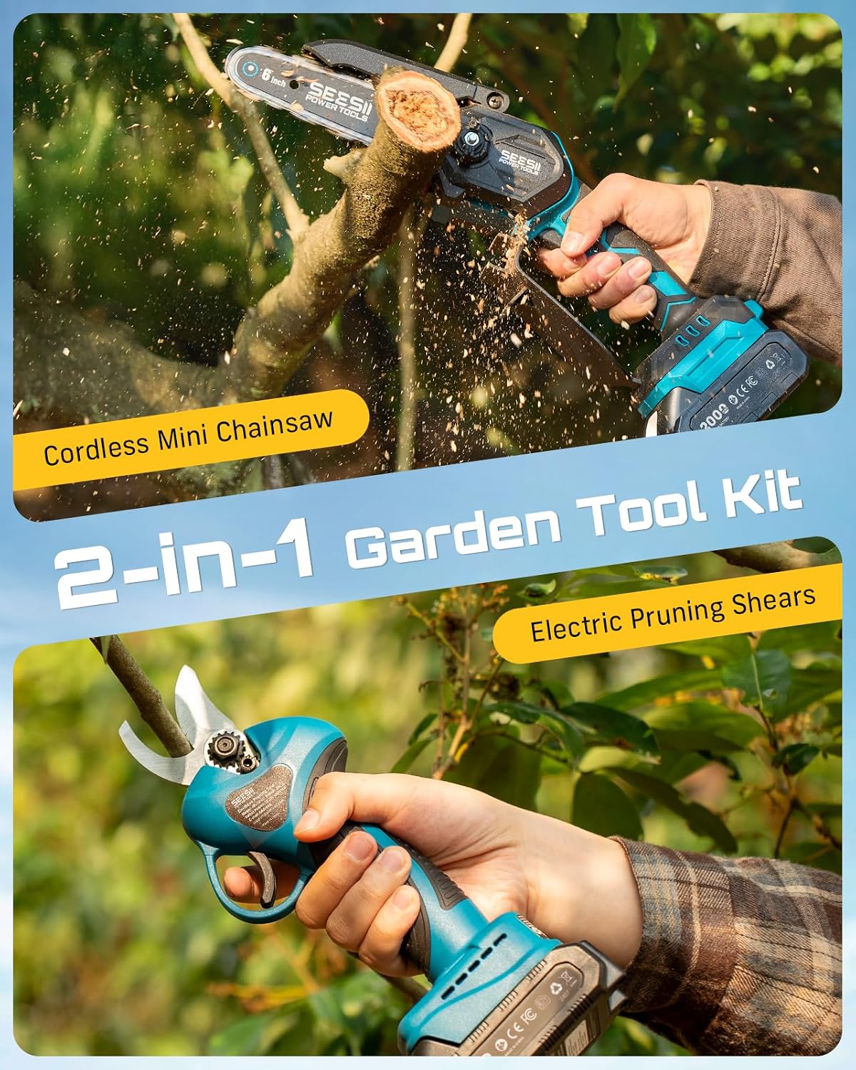 SEESII Flagship 8-Inch Cordless Mini Chainsaw, Upgraded Brushless Motor Father Jim Norris notebooks
