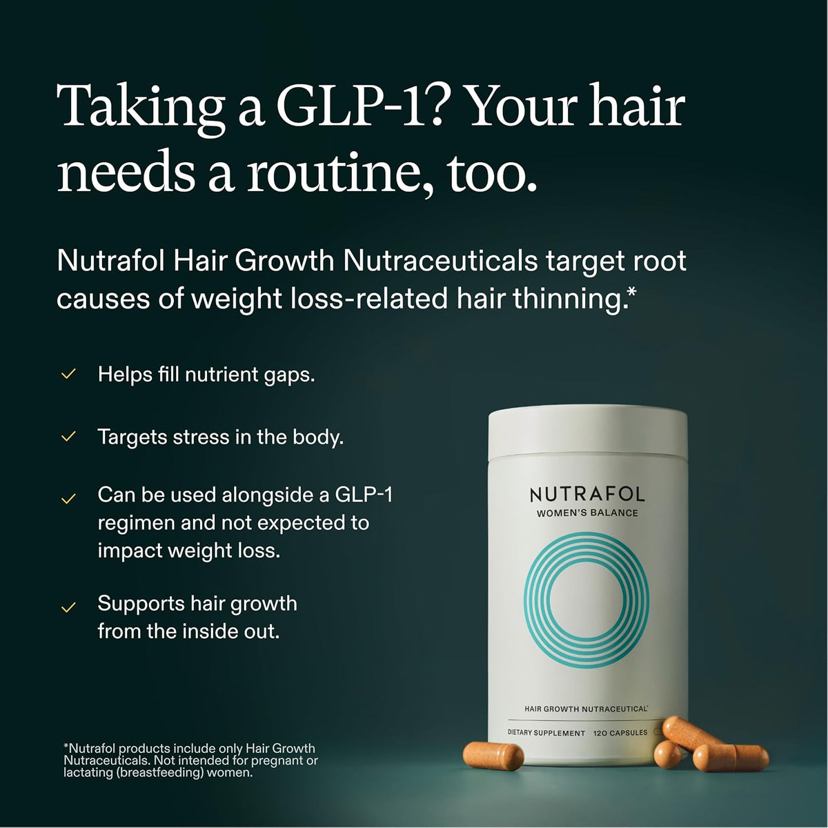 Nutrafol Women's Balance Hair Growth Supplements, Age 45+, 1-Month Bottle Father Jim Norris notebooks