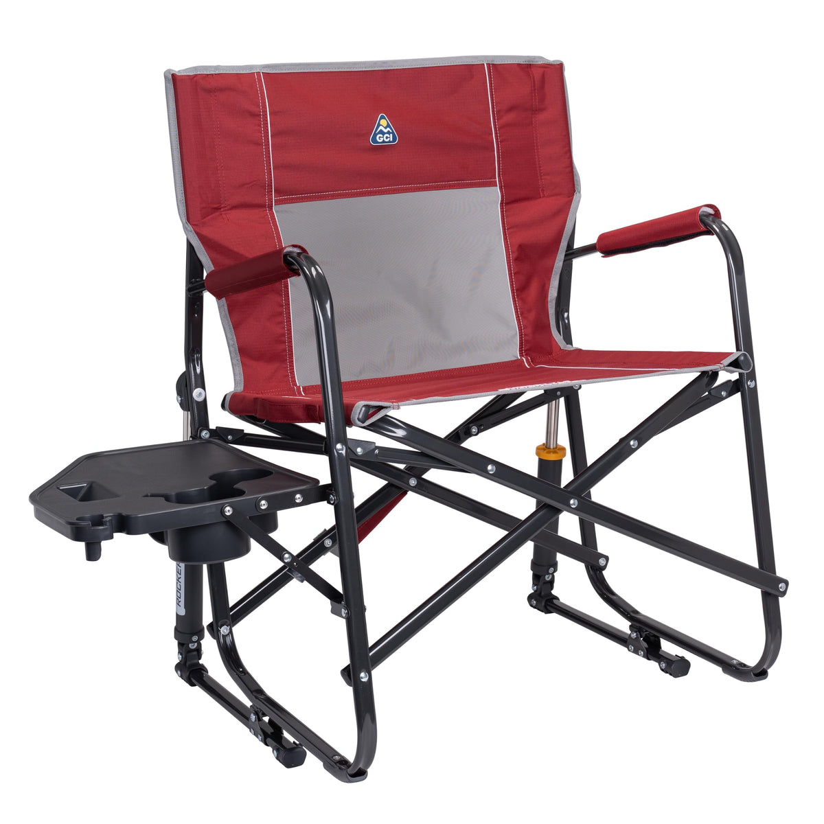 GCI Outdoor Freestyle Rocker XL with Side Table Camping Chair | Portable Folding Rocking Chair with Solid, Durable Armrests, Drink Holder & Comfortable Backrest — Black Father Jim Norris notebooks