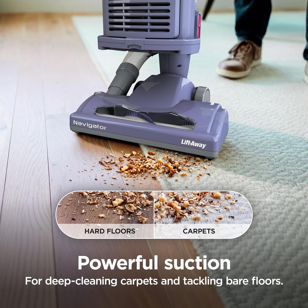 Shark Navigator Lift-Away Upright Vacuum Cleaner, HEPA, Lavender, NV352