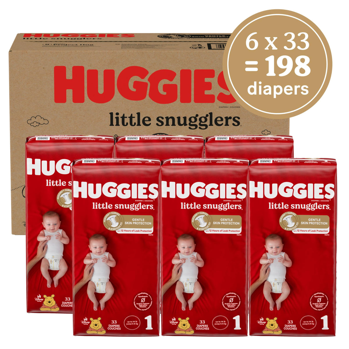 Huggies Little Movers Diapers Size 6, 108 Count (2 Packs of 54)