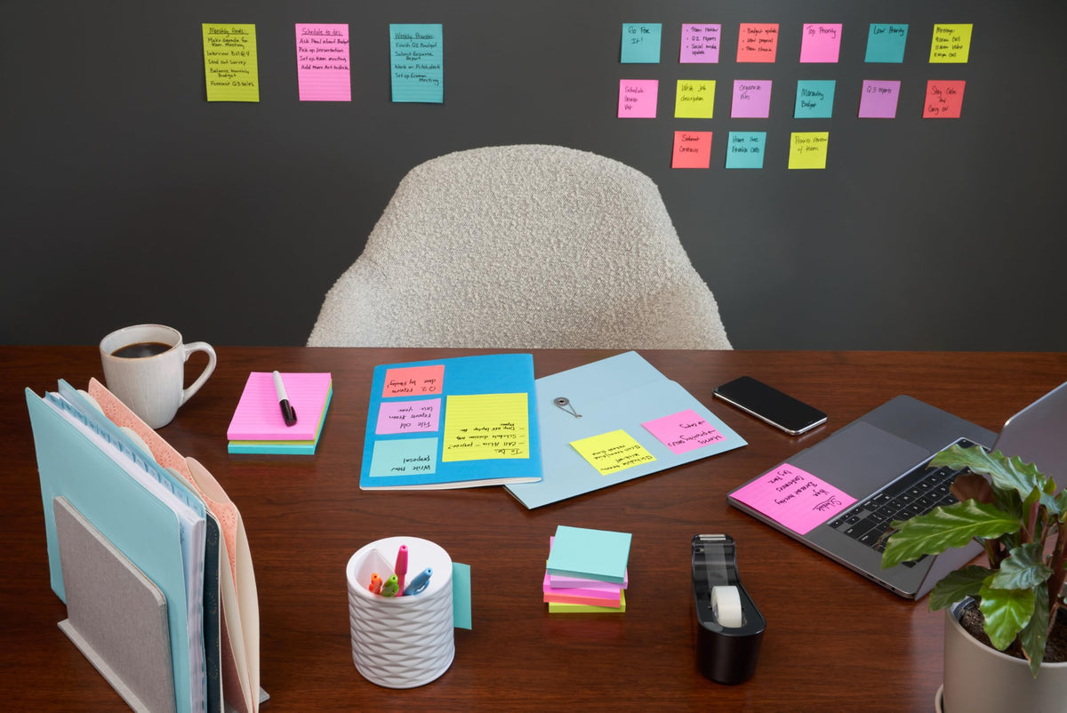 Post-it Super Sticky Notes, 3 x 3 in, Supernova Neons, 24 Pads Father Jim Norris notebooks