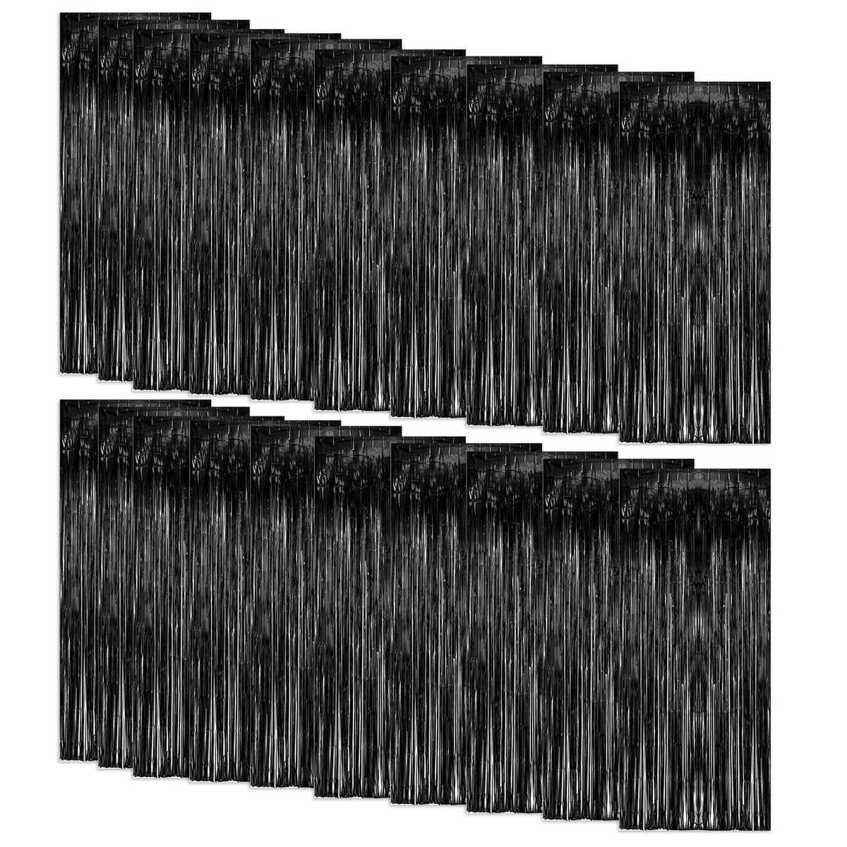 2 Pack Blue Party Decorations Ocean Party Decor Supplies Blue Party Streamers Birthday Decorations Tinsel Foil Fringe Curtains Photo Booth Props Celebration Decorations