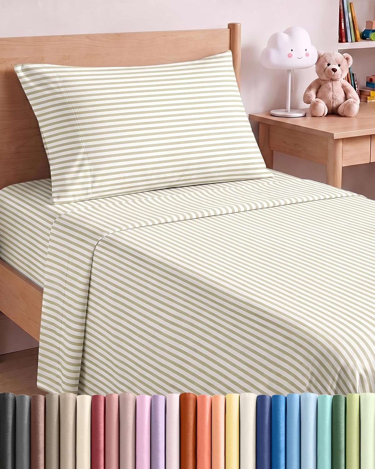 Queen Size 4 Piece Sheet Set - Breathable & Cooling Sheets - Dark Grey