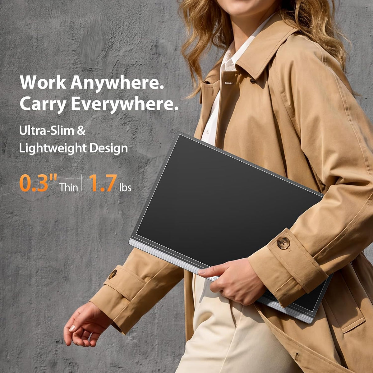 KYY Portable Monitor 15.6" 1080P Computer Monitor Screen Extender w/Cover Father Jim Norris notebooks