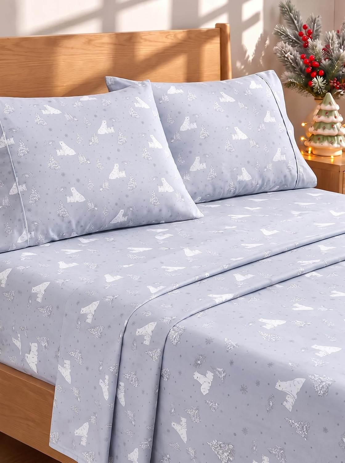 Queen Size 4 Piece Sheet Set - Breathable & Cooling Sheets - Dark Grey