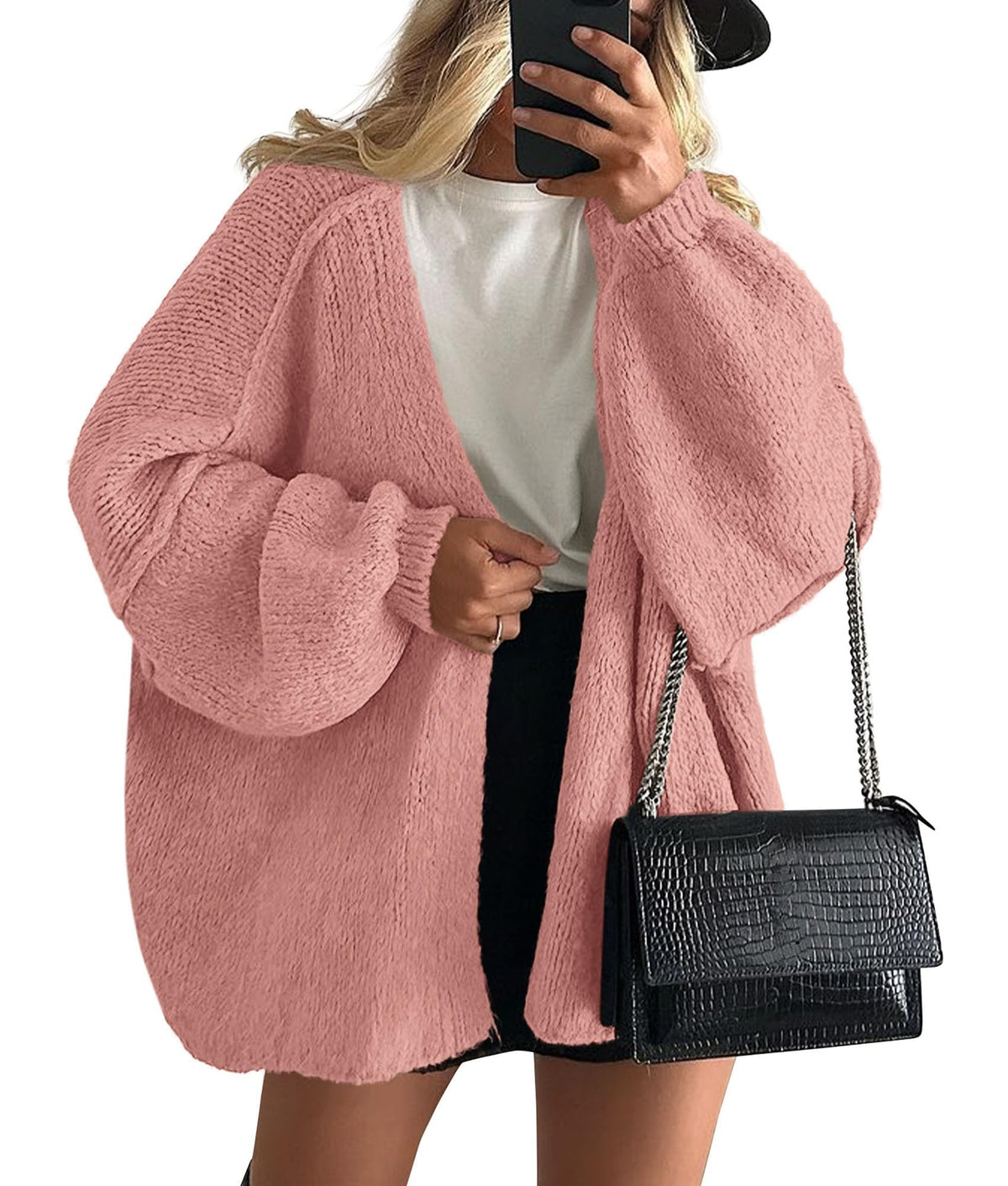 PRETTYGARDEN Womens Open Front Oversized Cardigan Sweaters