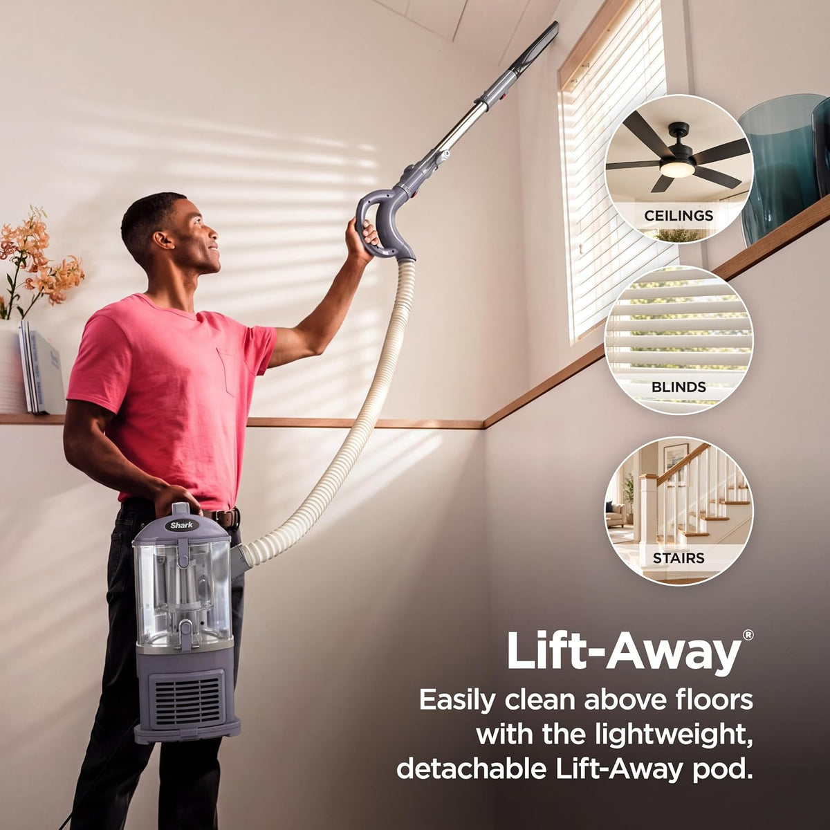Shark Navigator Lift-Away Upright Vacuum Cleaner, HEPA, Lavender, NV352