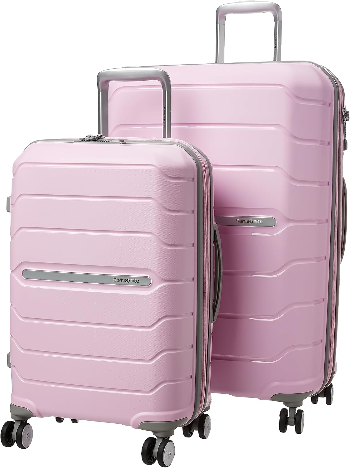 Samsonite Freeform Medium Luggage with Dual 360° Spinner Wheels - Checked Suitcase - TSA Lock, Airline-Approved - Lightweight Durable Polypropylene Expandable Hardshell - Amethyst Purple