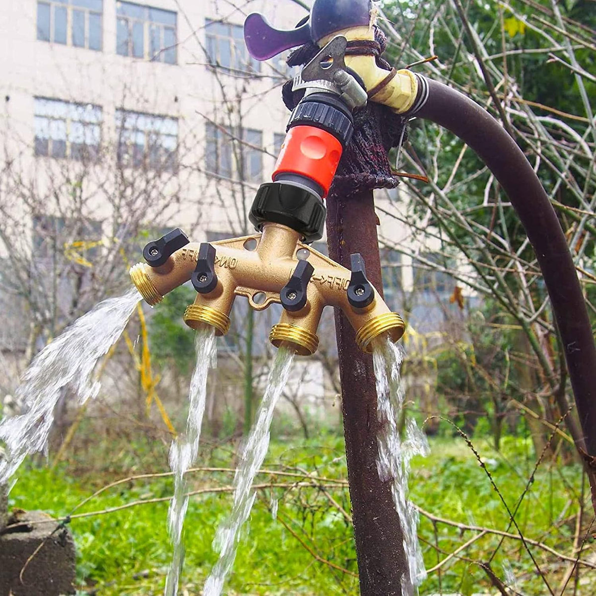Biswing Garden Hose Splitter 2 Way, Heavy Duty Brass Connector Tap Splitter, Y Splitter 2 Valves with 2 Extra Rubber Washers Father Jim Norris notebooks