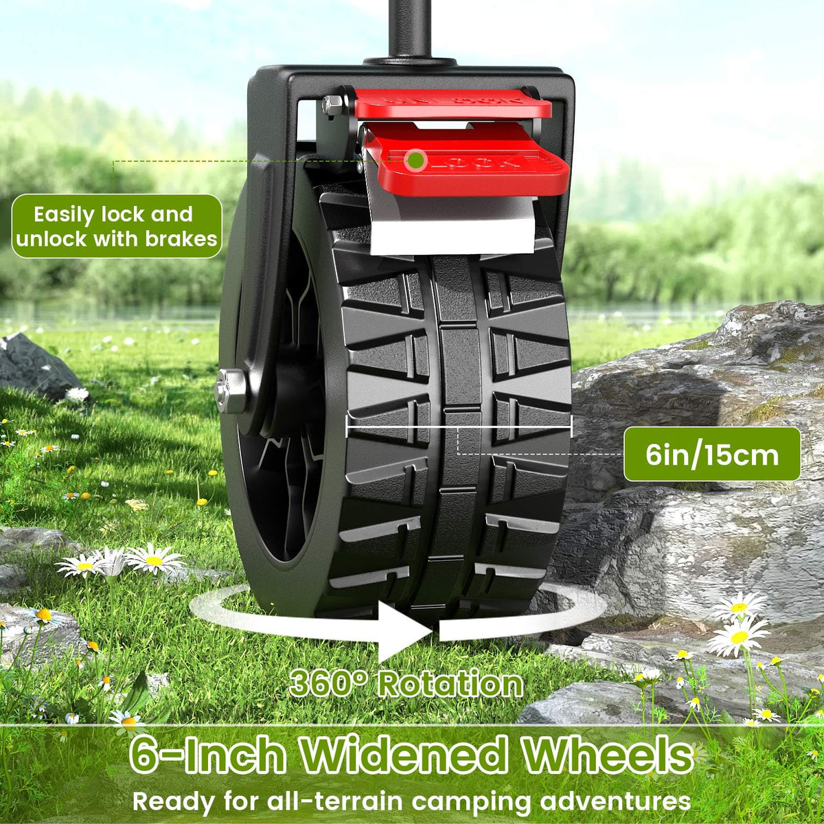 Blomoba Folding Wagon Cart with Wheels, 220lbs Utility Wagon Cart, Black Father Jim Norris notebooks