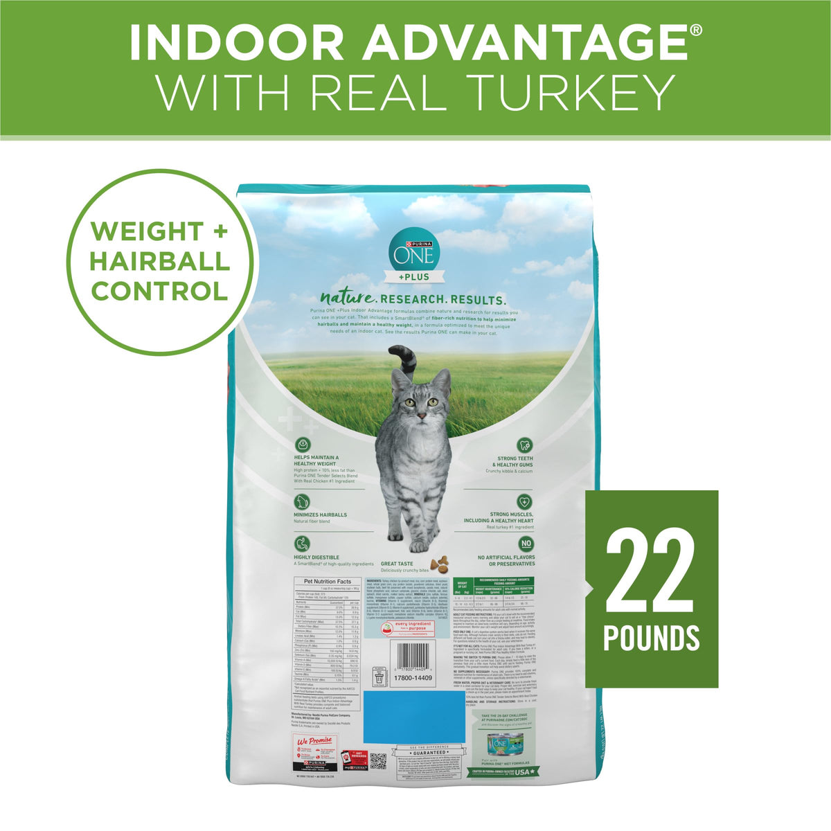 Purina ONE Natural Indoor Dry Cat Food, +Plus Indoor Advantage