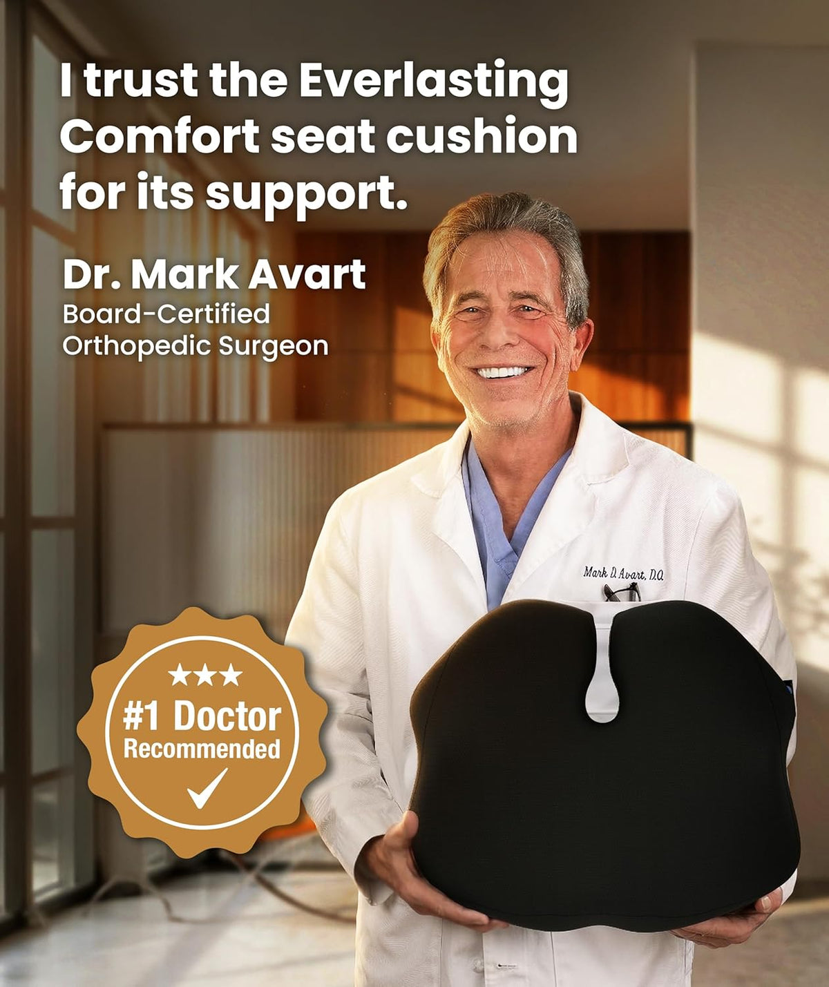 Everlasting Comfort Doctor Recommended Memory Foam Seat Cushion for Office Chairs & Car - Ergonomic Office Desk Accessories - Cushions for Tailbone Pain Relief, Sciatica (Charcoal Black, X-Large) Father Jim Norris notebooks