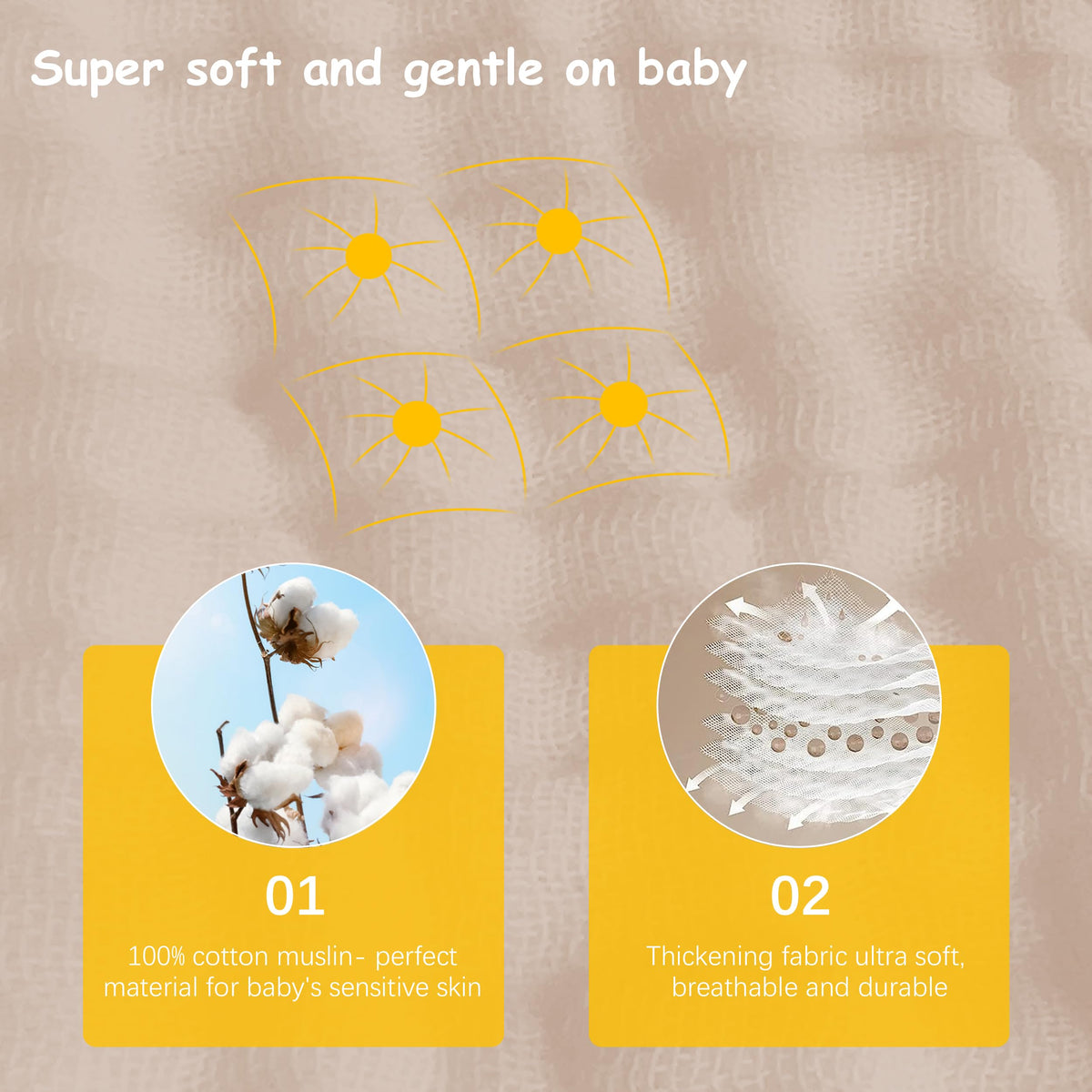 Lovely Care 12 Pack Muslin Burp Cloths 100% Cotton Muslin Cloths Large 20''x10'' Extra Soft and Absorbent Baby Burping Cloth - White