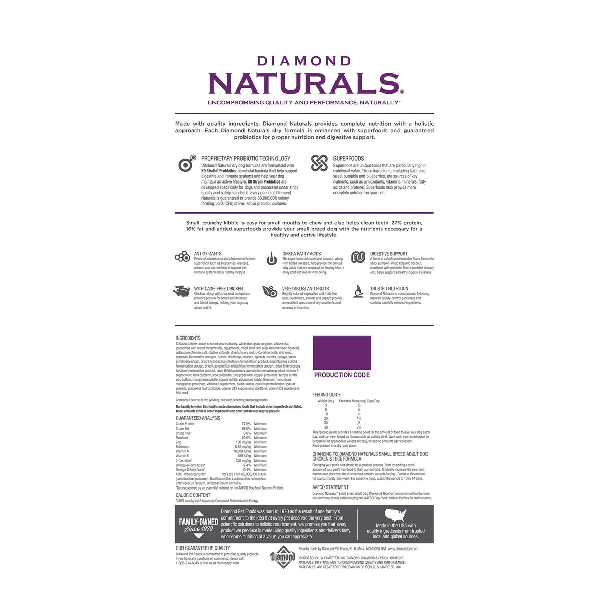 Diamond Naturals Light Adult Dry Dog Food, Lamb Meal & Rice, 30lb