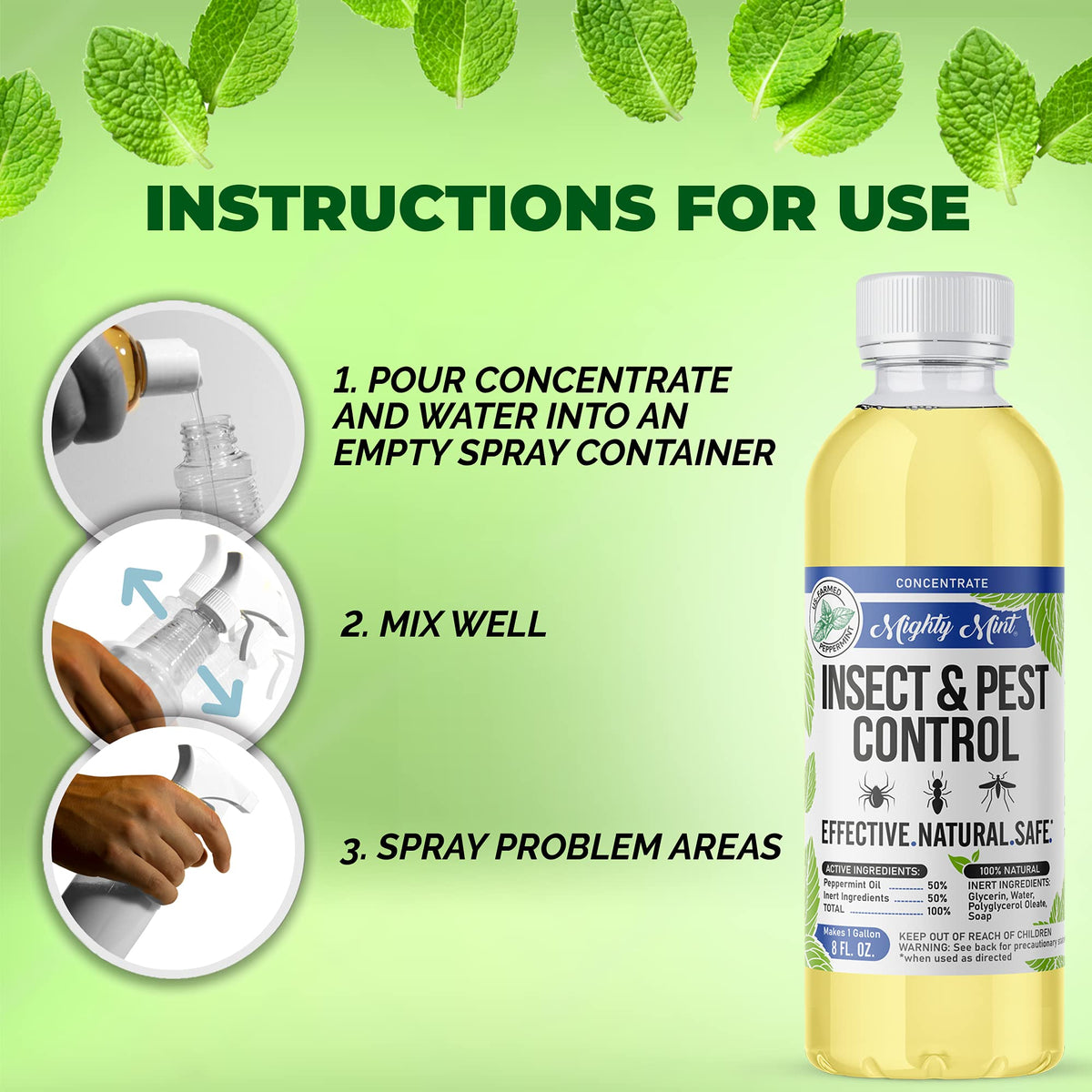 Mighty Mint Peppermint Oil Insect Repellent Spray, 16 oz Father Jim Norris notebooks