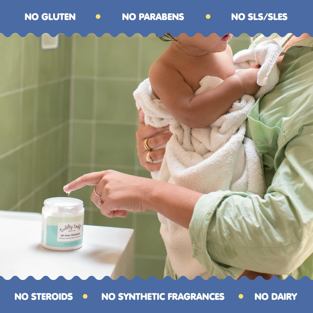 Tubby Todd All Over Ointment, Baby Eczema Cream for Sensitive Skin