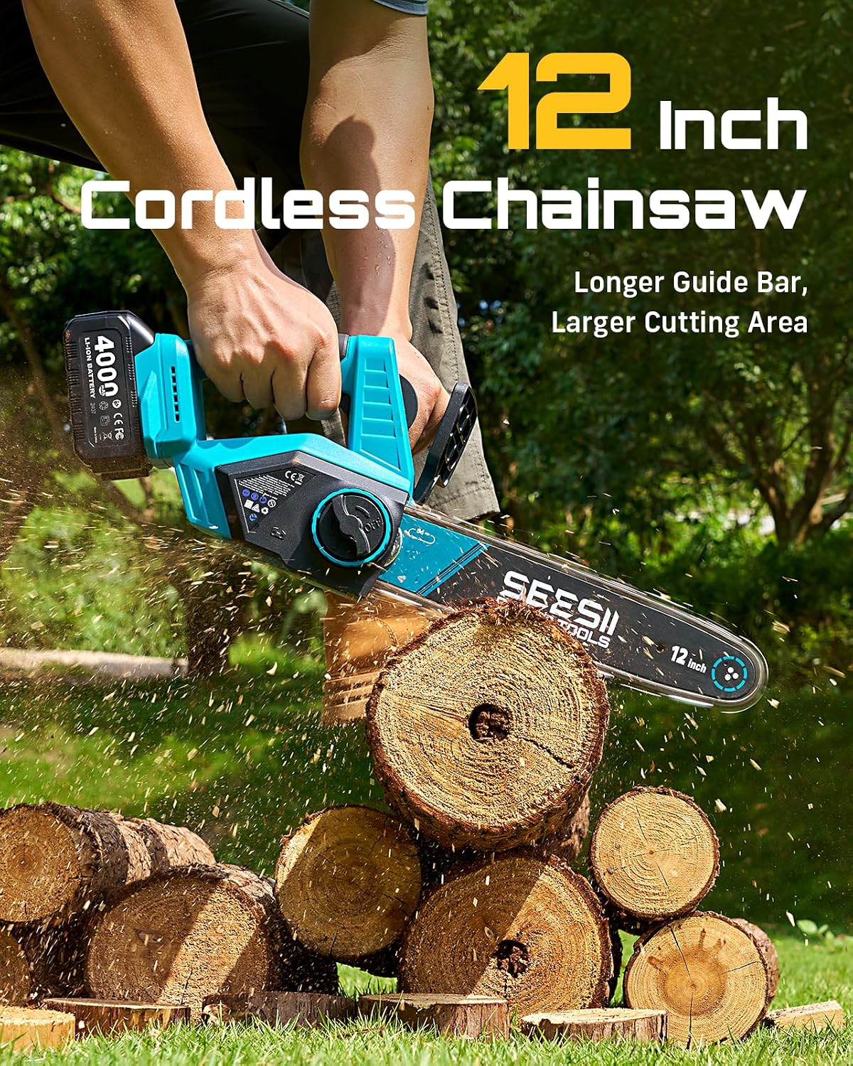 SEESII Flagship 8-Inch Cordless Mini Chainsaw, Upgraded Brushless Motor Father Jim Norris notebooks