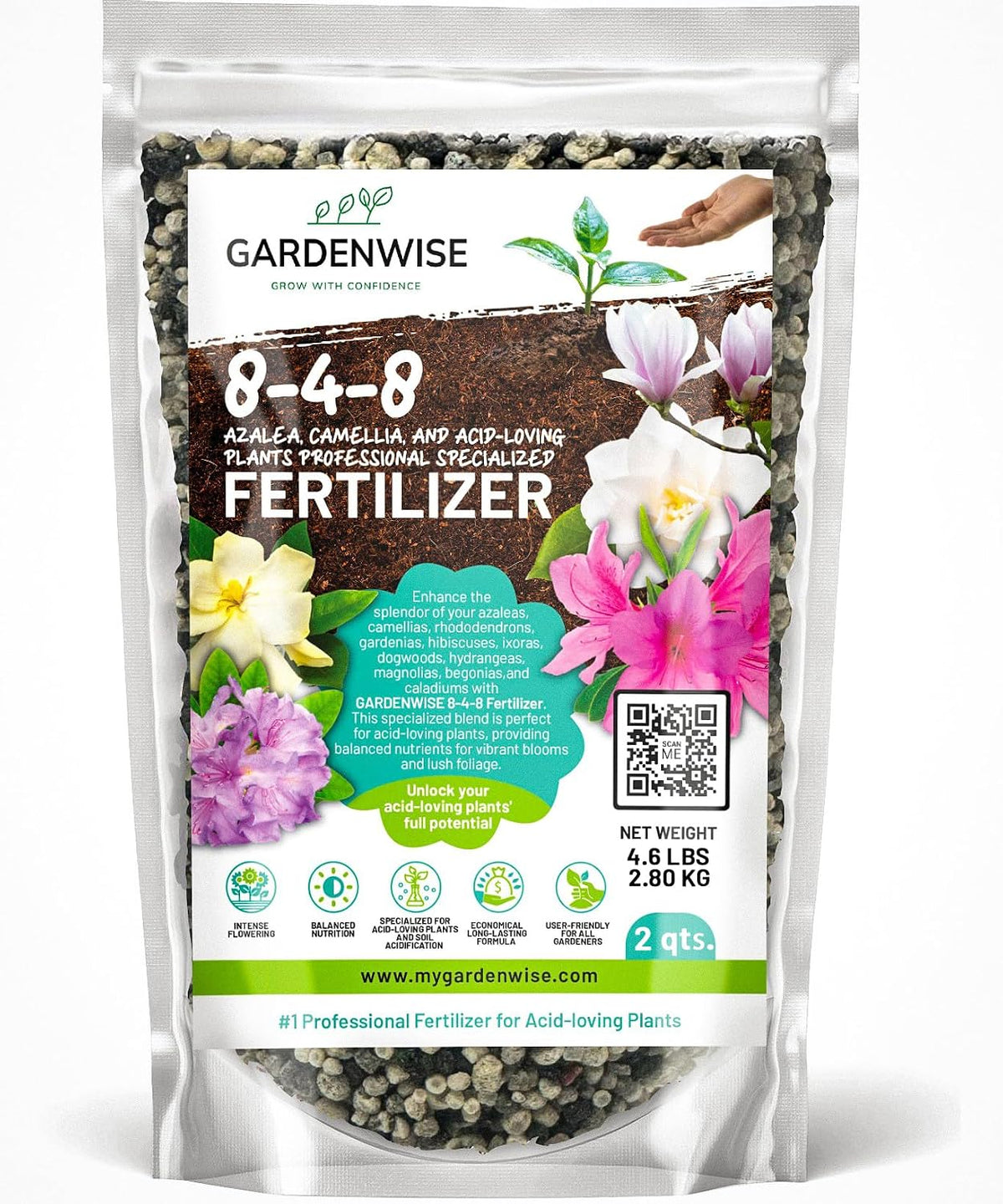 GARDENWISE 6-3-0 All-Purpose Professional Eco-Friendly Slow-Release Nitrogen Fertilizer with Iron & Calcium,Non-Burning, Enhances Soil Structure,for Indoor&Outdoor Plants,Vegetable Gardens (2 QUARTS) Father Jim Norris notebooks