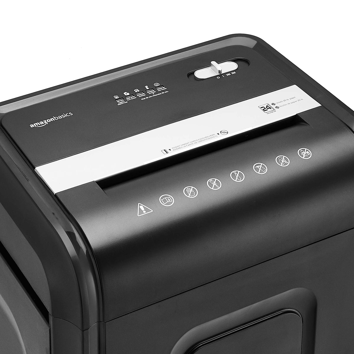 Amazon Basics 8-Sheet High Security Cross Cut Paper and Credit Card Shredder with P-4 Security, Auto Shut-off, Black Father Jim Norris notebooks