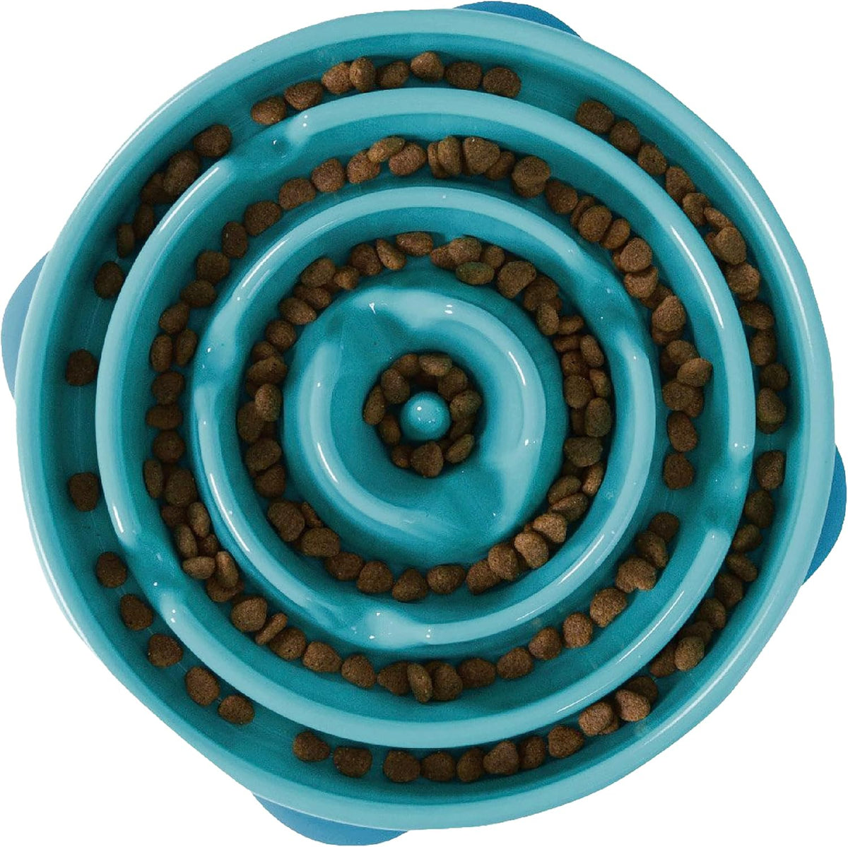 Outward Hound Fun Feeder Slo Bowl Dog Slow Feeder, Notch, Blue, 8.8"