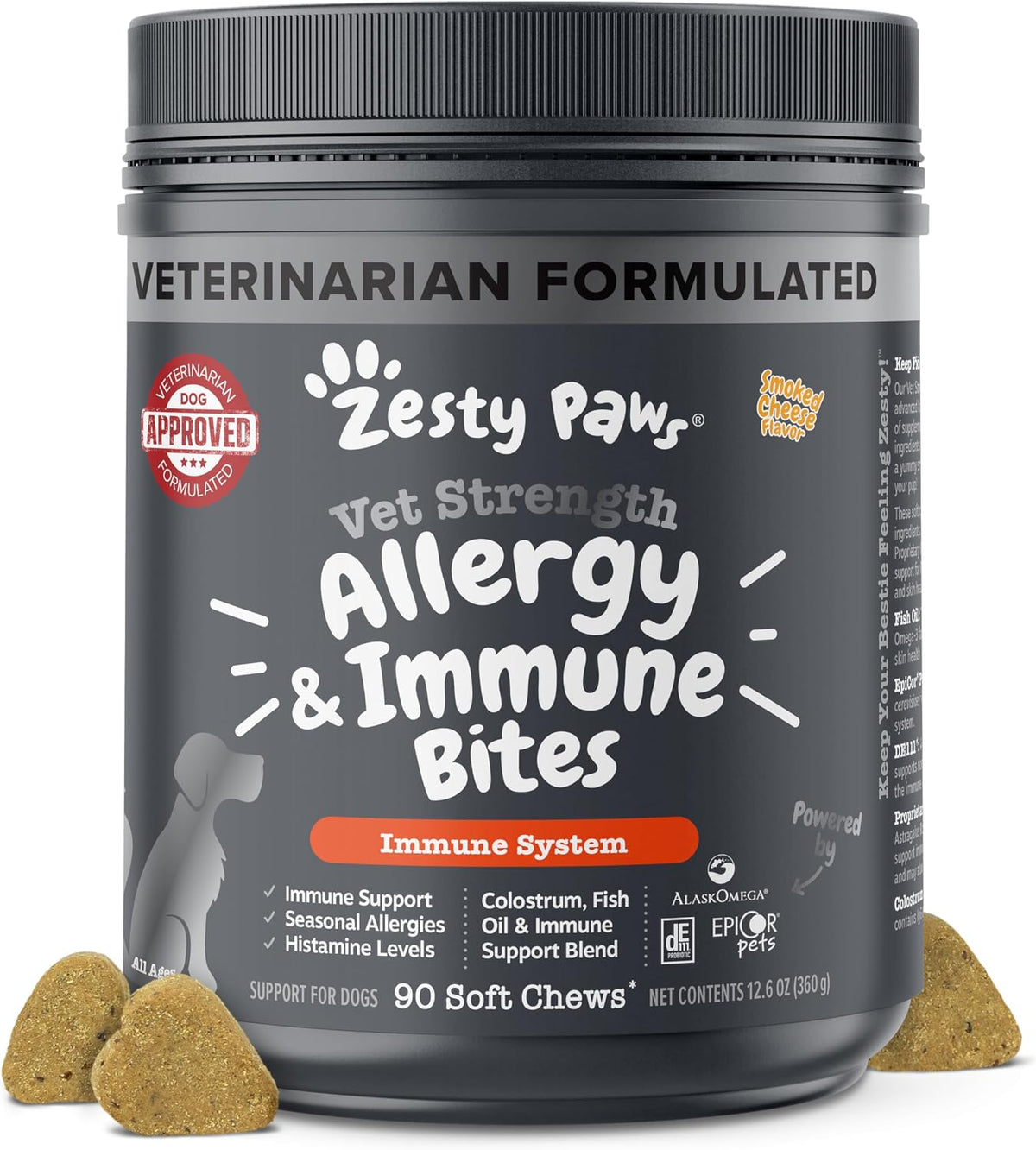 Zesty Paws Dog Allergy Chews - Dog Allergy Relief, Lamb, 90 Ct Father Jim Norris notebooks